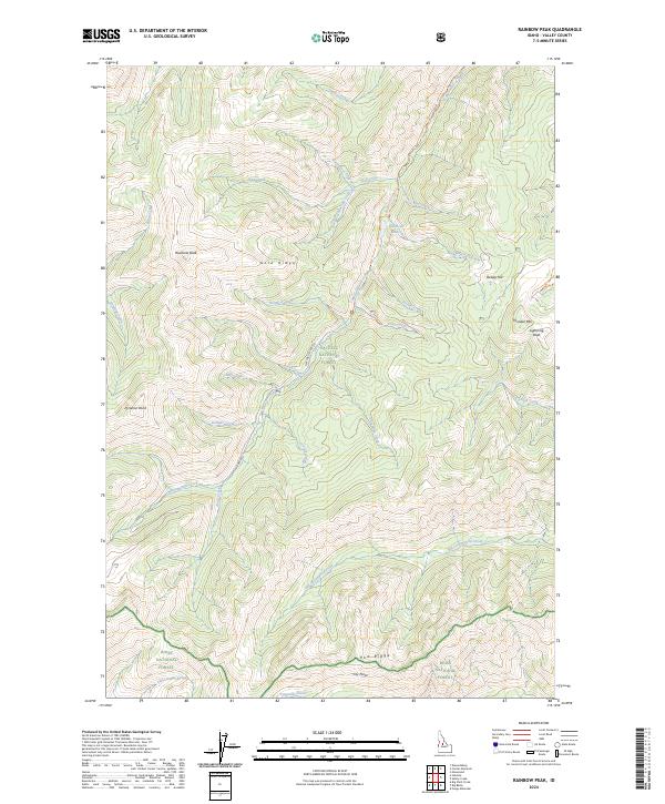 Rainbow Peak topographic map thumbnail
