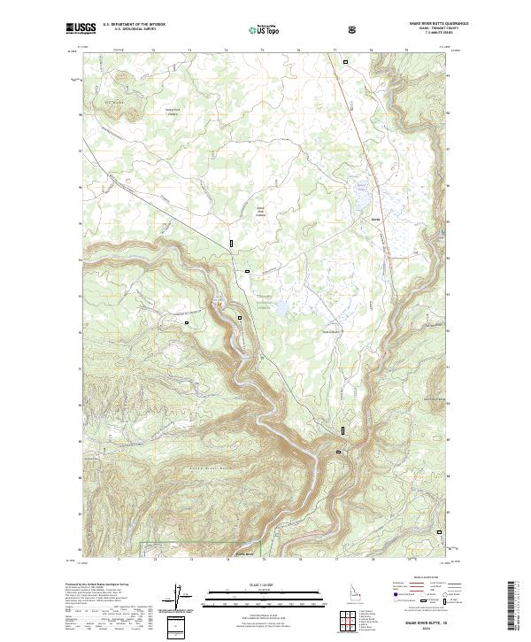 Snake River Butte topographic map thumbnail