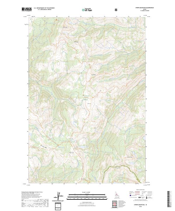 Stripe Mountain 2024 topographic map thumbnail