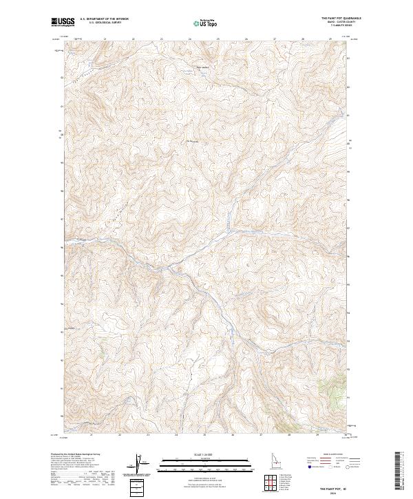 The Paint Pot topographic map thumbnail