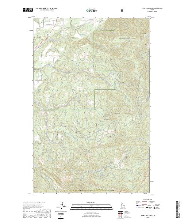 Twentymile Creek topographic map thumbnail