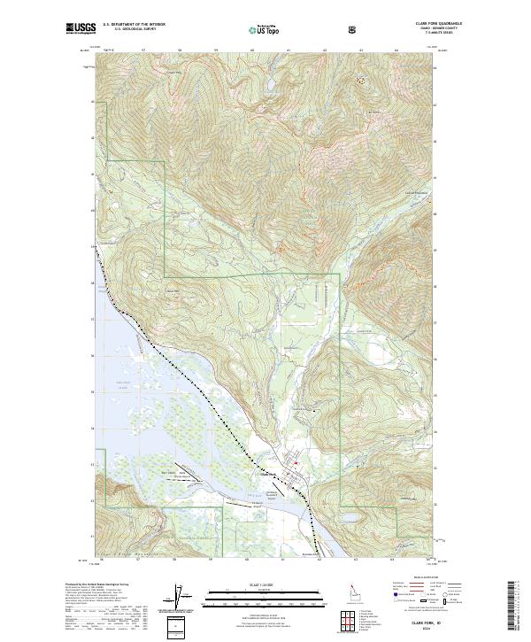 Clark Fork topographic map thumbnail