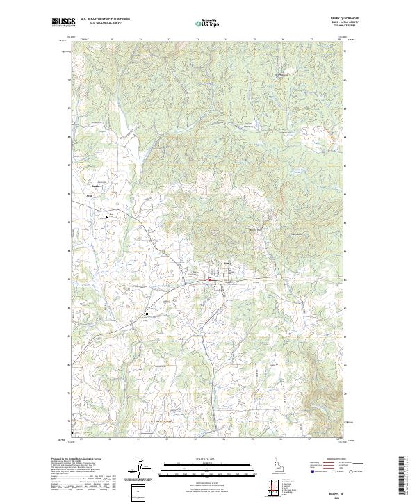 Deary topographic map thumbnail