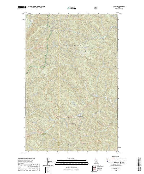 Faset Peak topographic map thumbnail