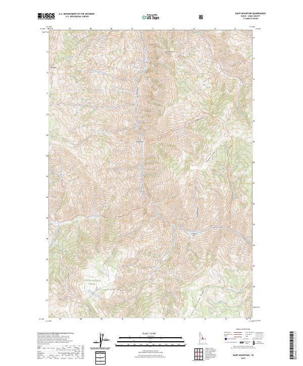 Gant Mountain 2023 topographic map thumbnail