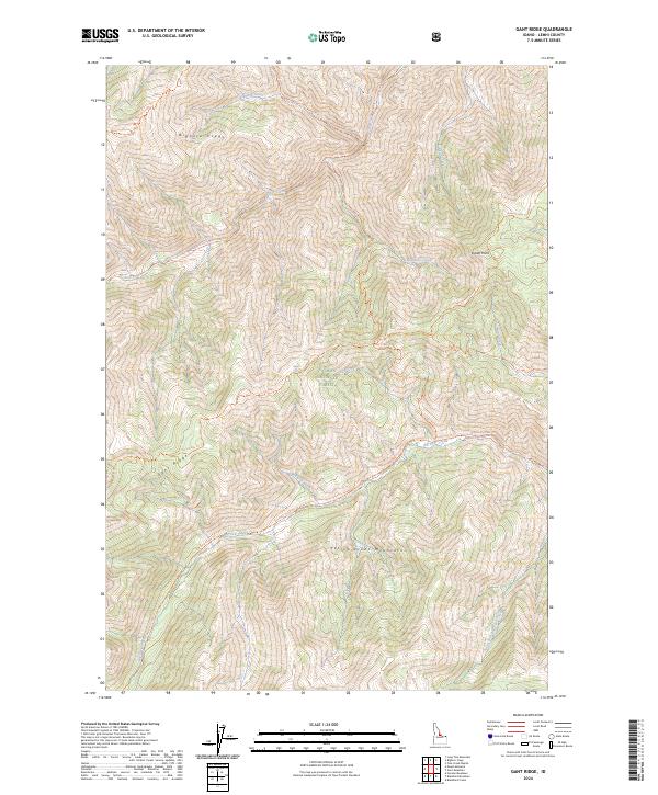 Gant Ridge topographic map thumbnail