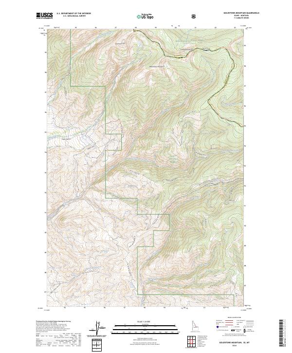 Goldstone Mountain topographic map thumbnail