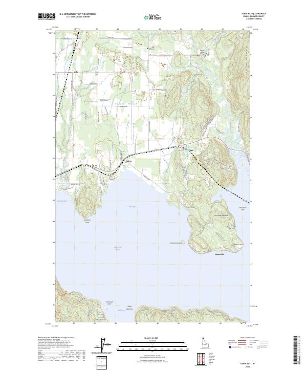 Oden Bay topographic map thumbnail