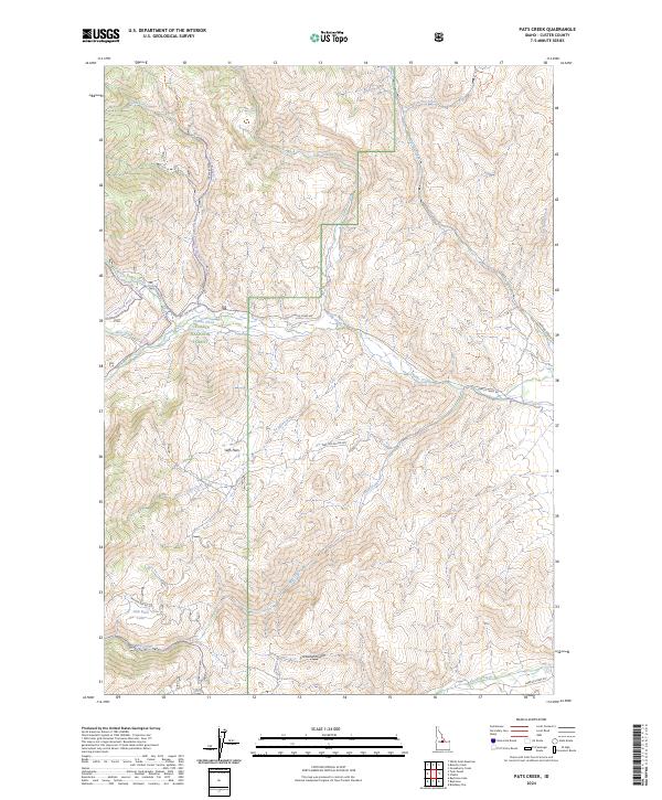 Pats Creek topographic map thumbnail