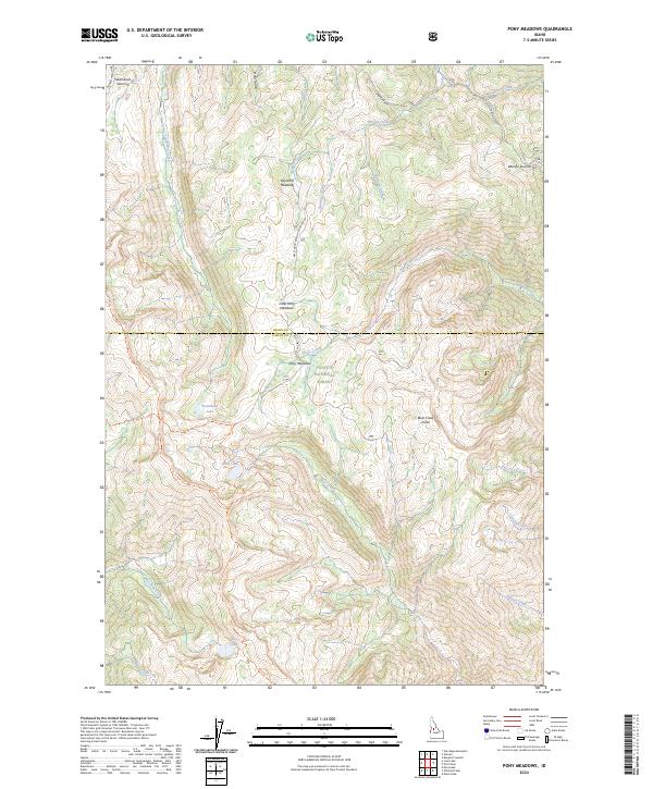 Pony Meadows topographic map thumbnail