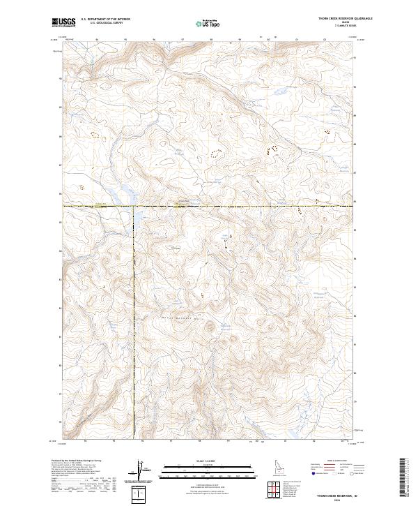 Thorn Creek Reservoir topographic map thumbnail