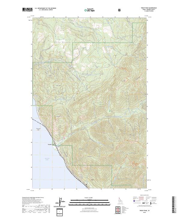 Trout Peak 2024 topographic map thumbnail