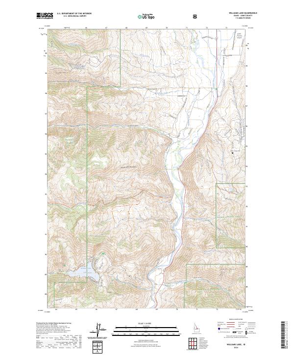 Williams Lake 2024 topographic map thumbnail