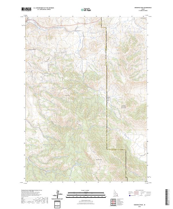 Sedgwick Peak topographic map thumbnail