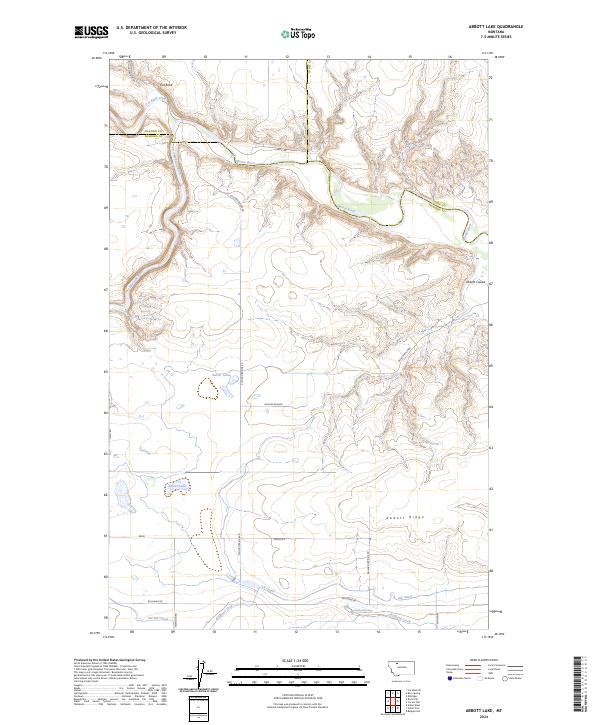 Abbott Lake topographic map thumbnail