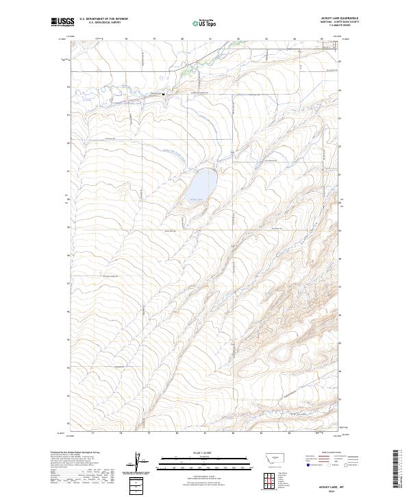 Ackley Lake topographic map thumbnail
