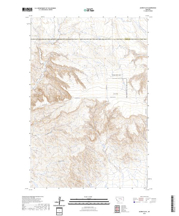 Acorn Flats topographic map thumbnail