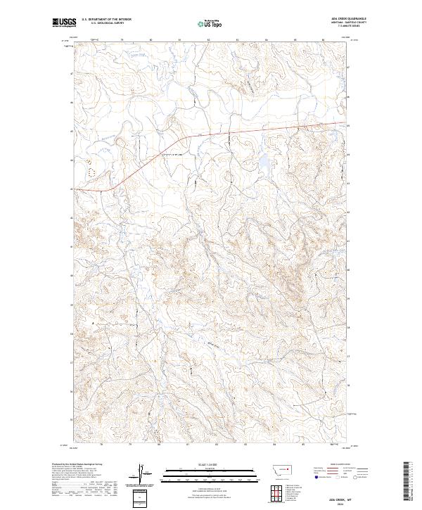 Ada Creek topographic map thumbnail