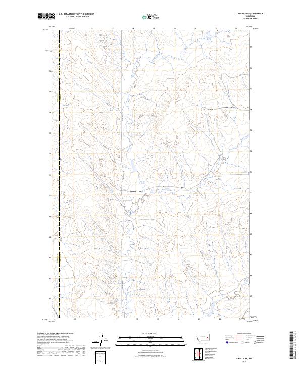 Angela NE topographic map thumbnail