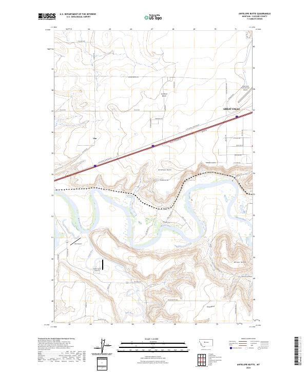 Antelope Butte topographic map thumbnail