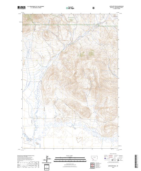 Antelope Peak topographic map thumbnail