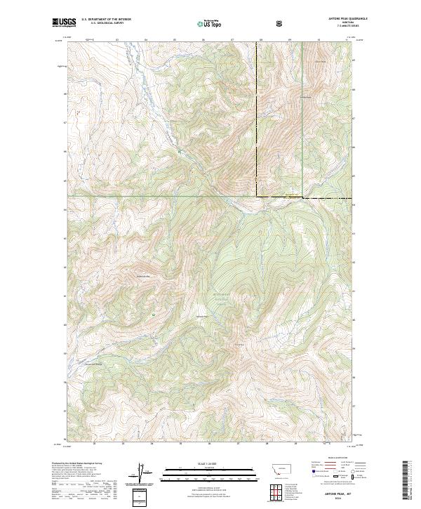 Antone Peak topographic map thumbnail