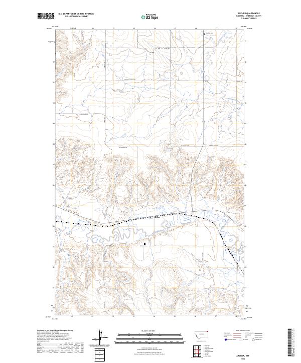 Archer topographic map thumbnail