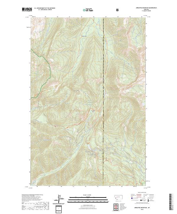 Arrastra Mountain topographic map thumbnail