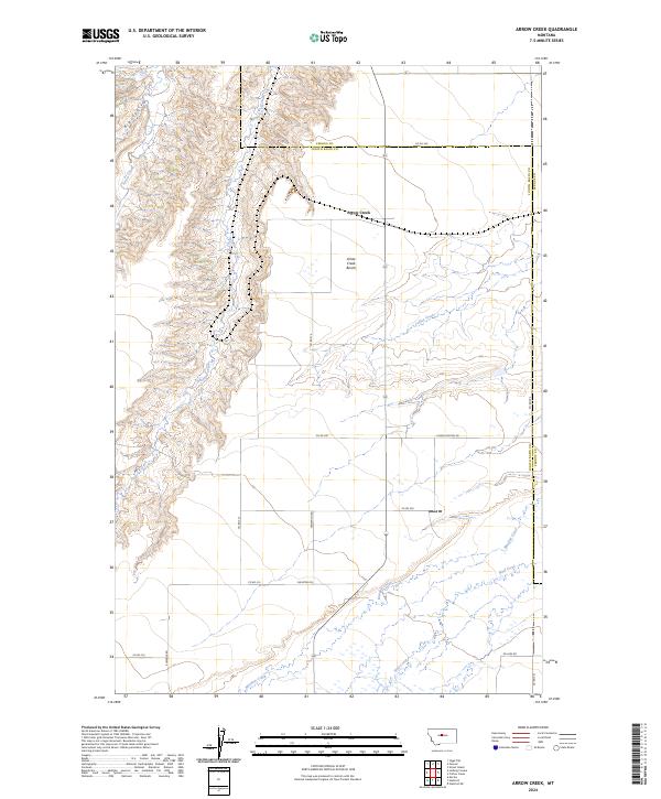 Arrow Creek topographic map thumbnail