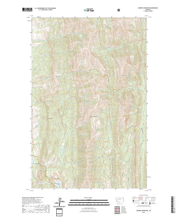 Arsenic Mountain topographic map thumbnail