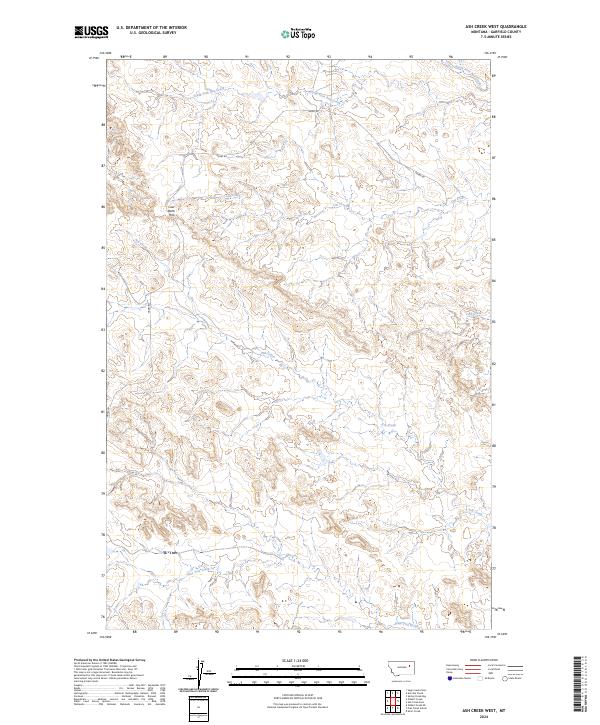 Ash Creek West topographic map thumbnail