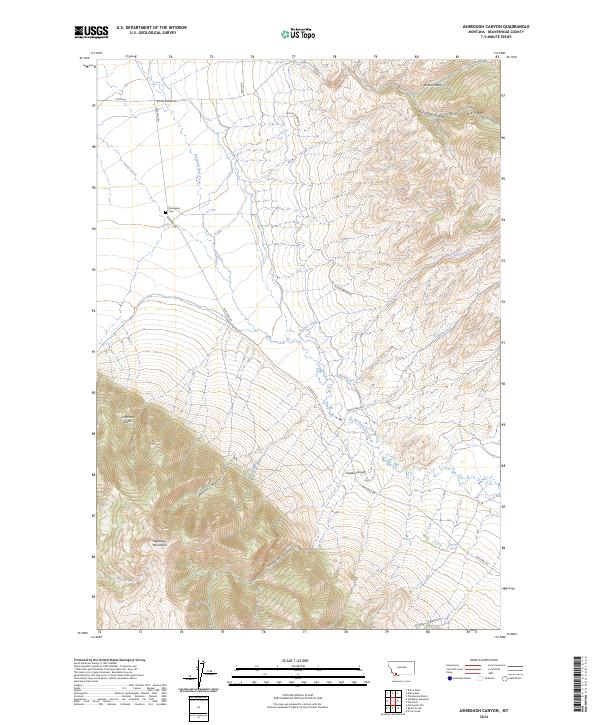 Ashbough Canyon topographic map thumbnail