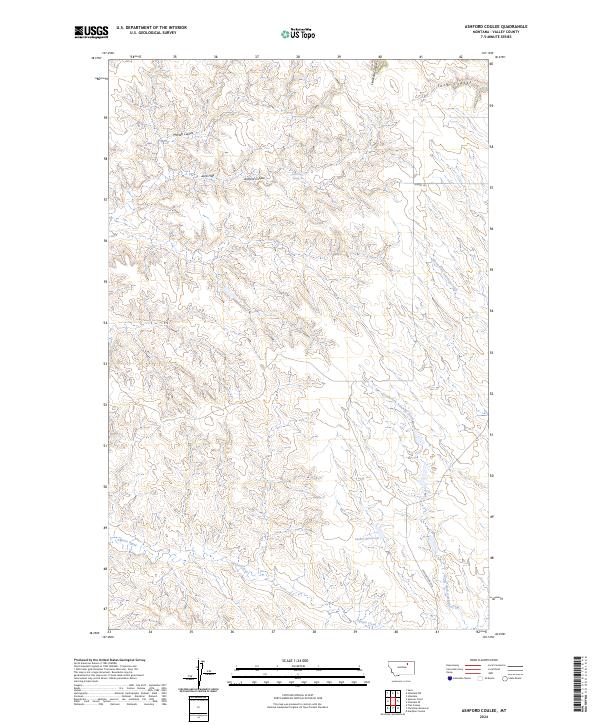 Ashford Coulee topographic map thumbnail