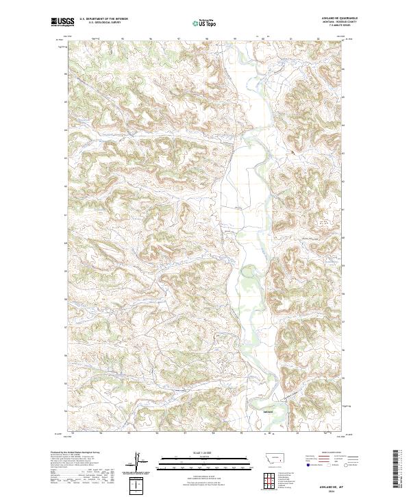 Ashland NE topographic map thumbnail