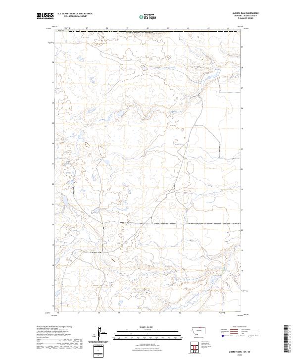 Aubrey Dam topographic map thumbnail