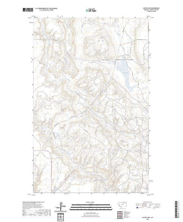 Austin Lake topographic map thumbnail