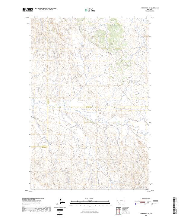 Ayer Spring NE topographic map thumbnail