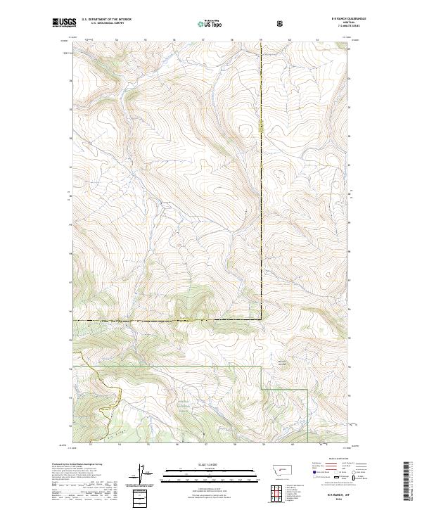 B K Ranch topographic map thumbnail