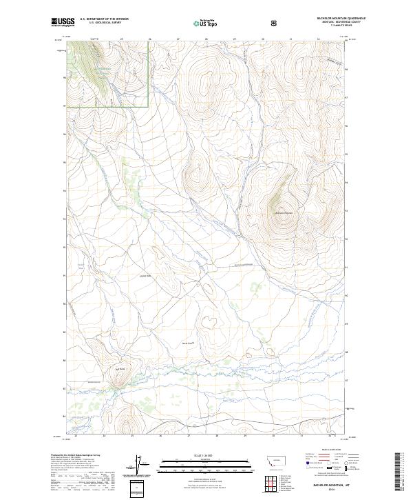 Bachelor Mountain topographic map thumbnail