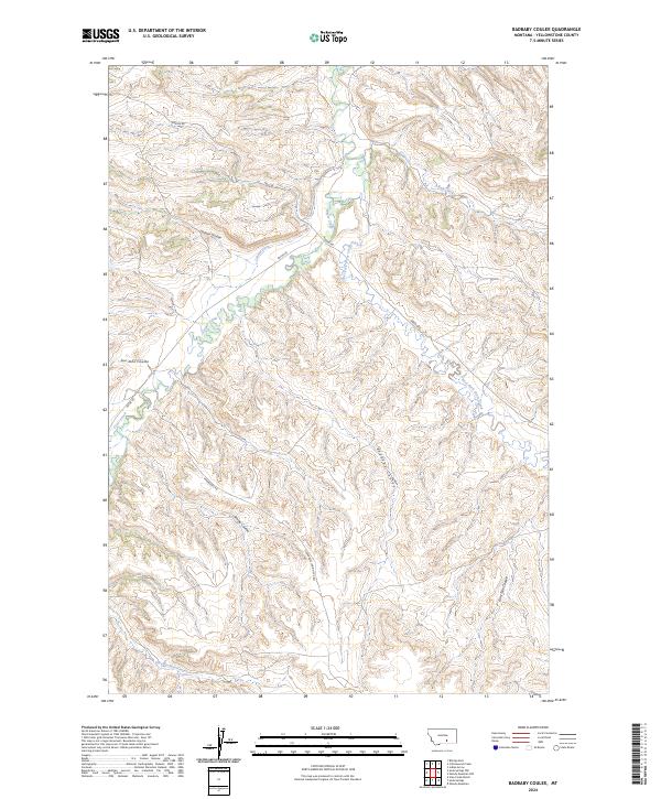 Badbaby Coulee topographic map thumbnail