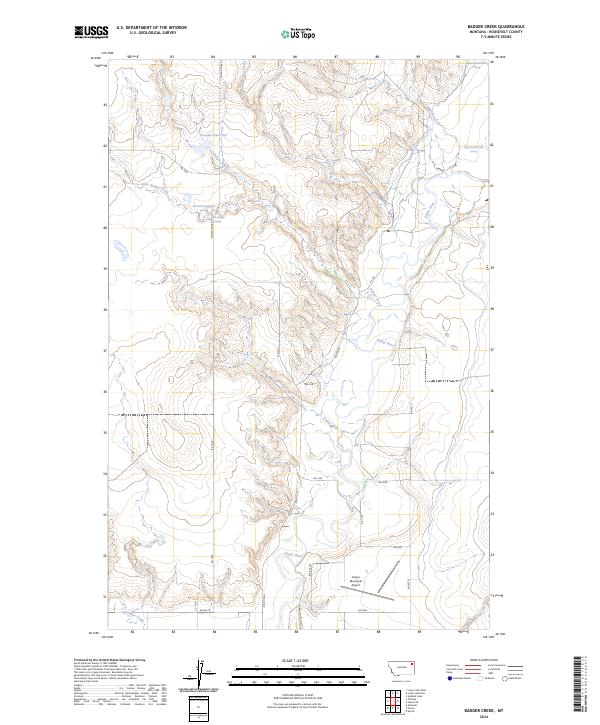 Badger Creek topographic map thumbnail