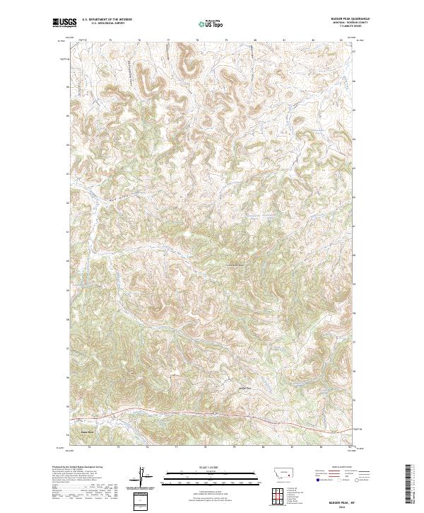 Badger Peak topographic map thumbnail