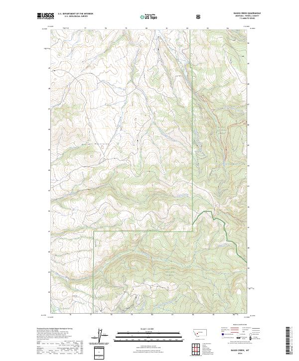 Baggs Creek topographic map thumbnail