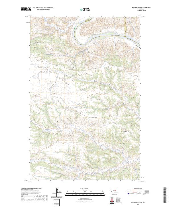 Baker Monument topographic map thumbnail
