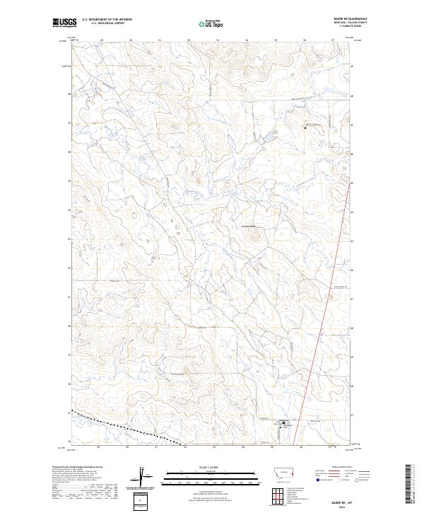 Baker NE topographic map thumbnail