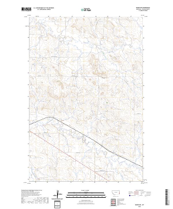Baker NW topographic map thumbnail