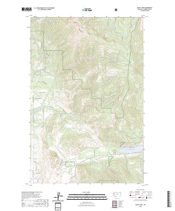 Baldy Lake topographic map thumbnail