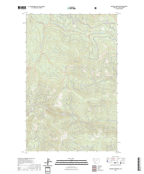 Banfield Mountain topographic map thumbnail