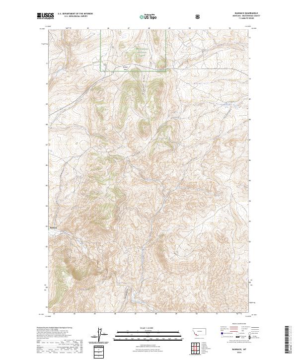Bannack topographic map thumbnail