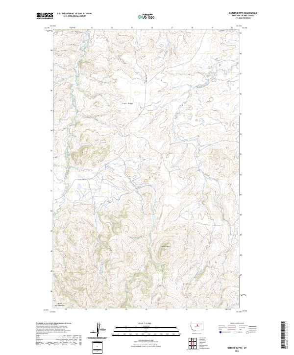 Barber Butte topographic map thumbnail